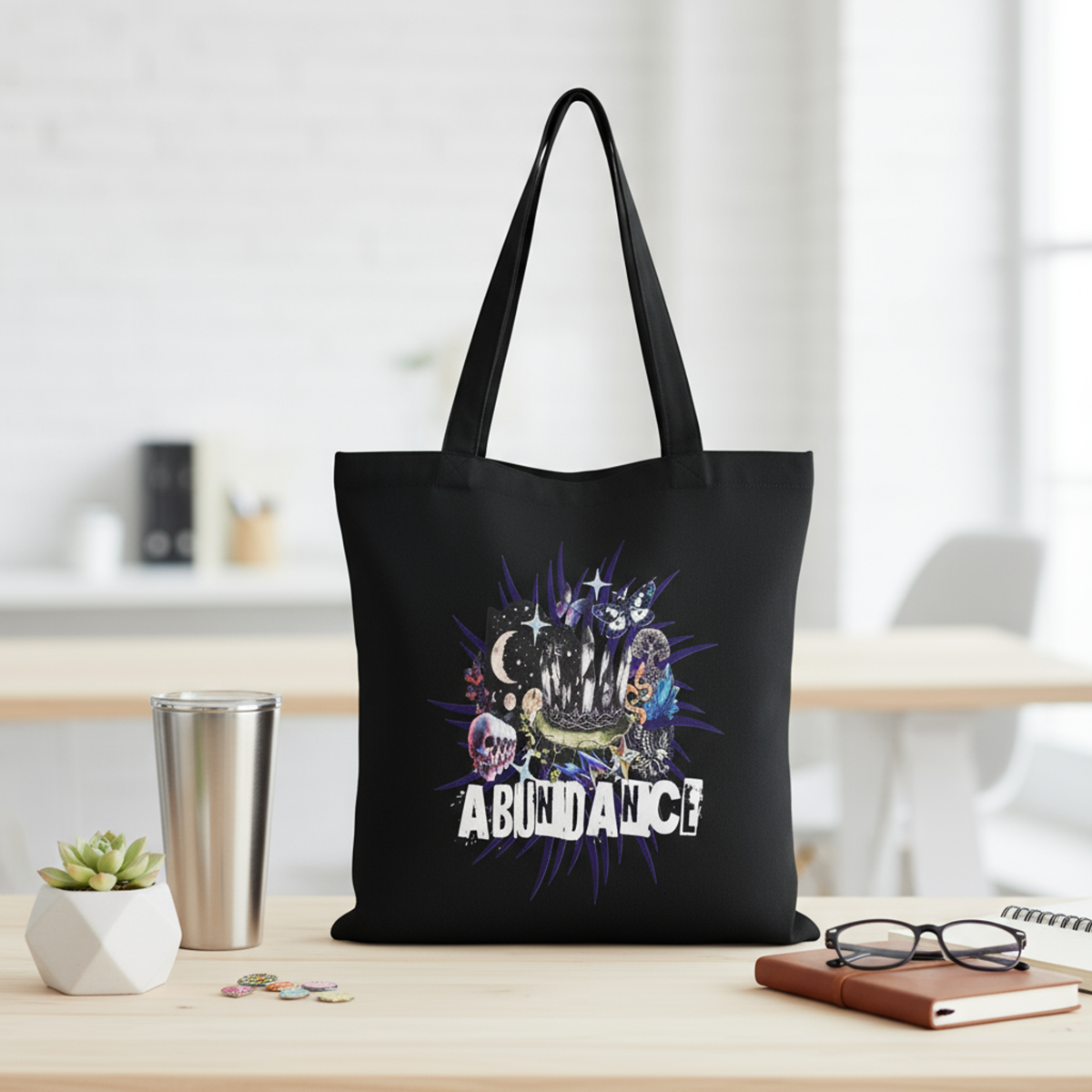 The Abundance Tote Front Design