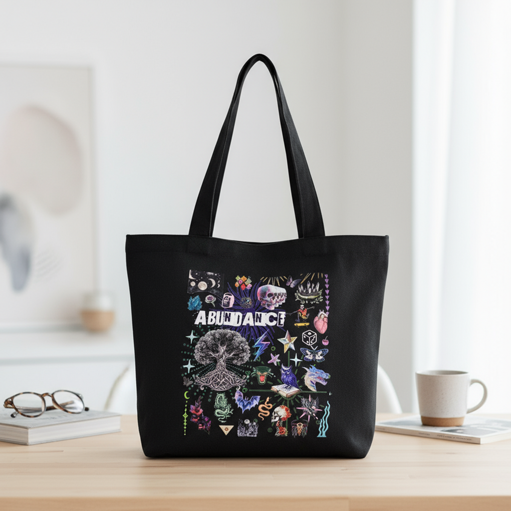 The Abundance Zippered Tote Full Design