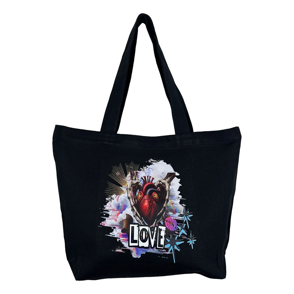 The Love Zippered Tote Front Design