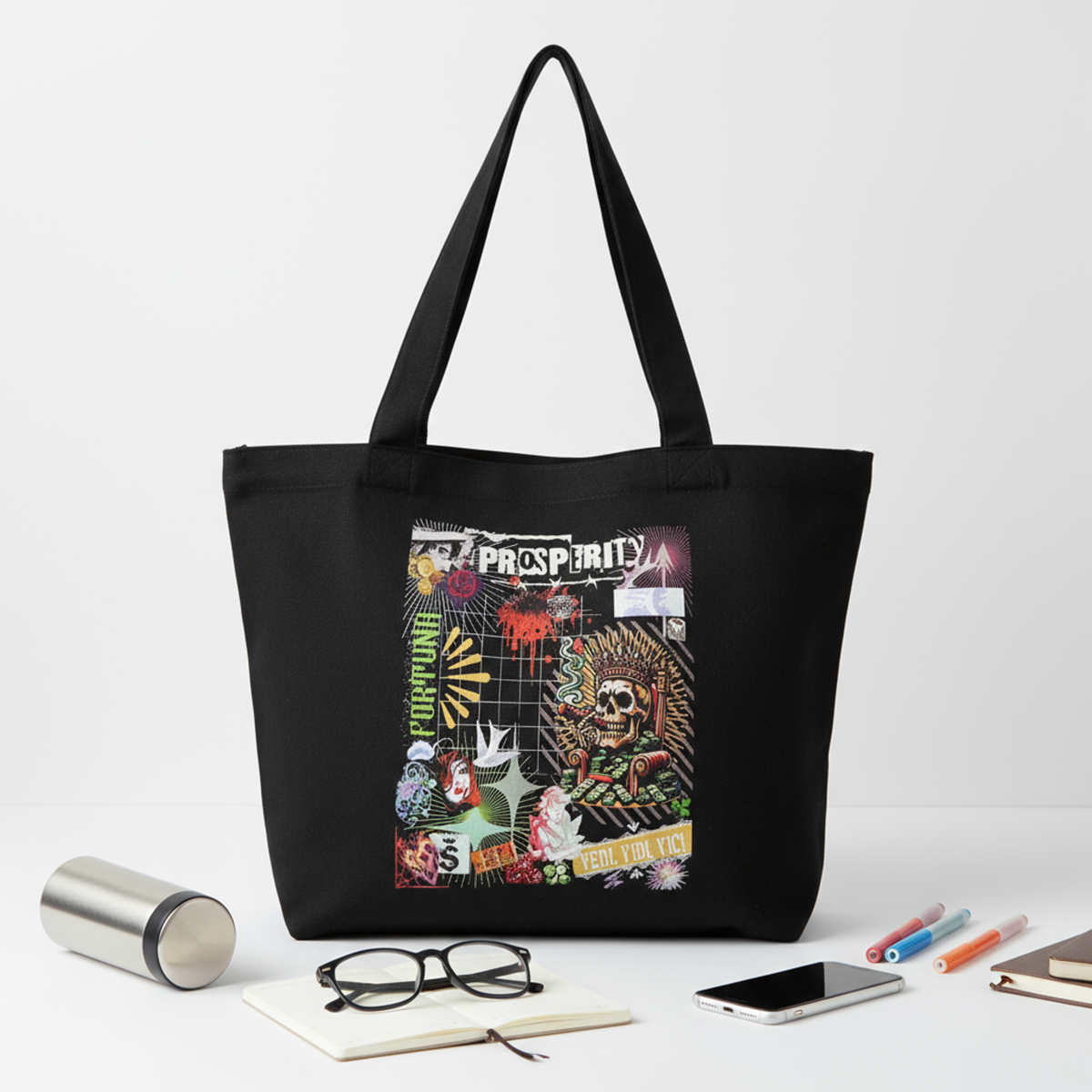 The Prosperity Zippered Tote Full Design