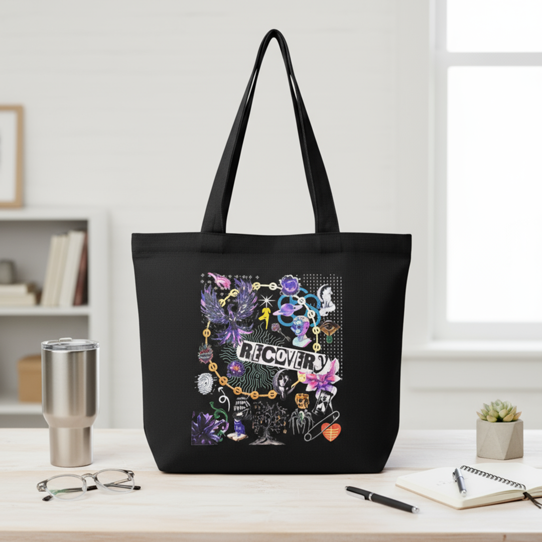 The Recovery Zippered Tote Full Design