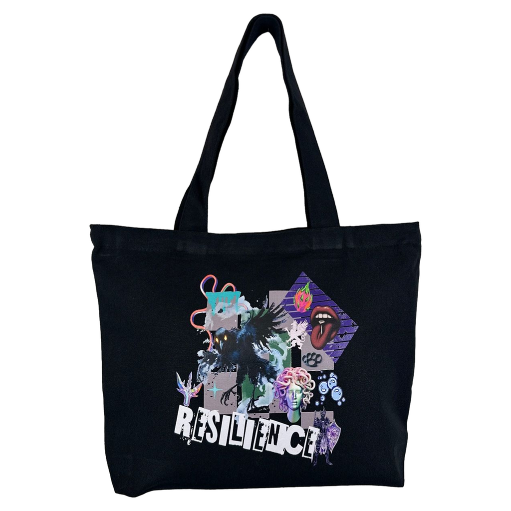 The Resilience Zippered Tote Front Design