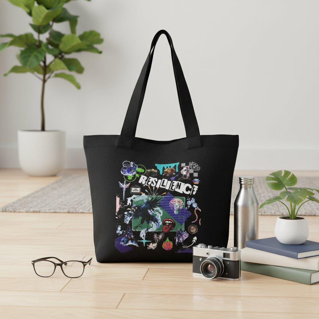 The Resilience Zippered Tote Full Design