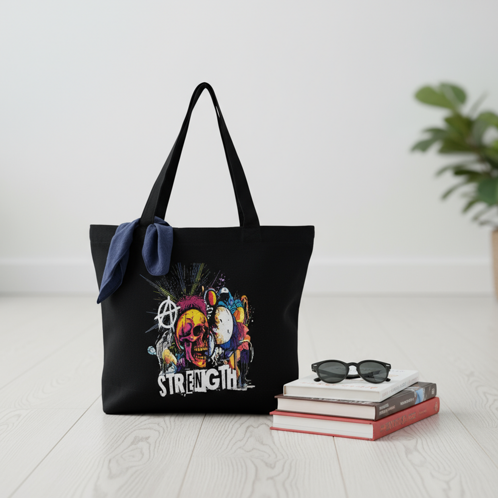 The Strength Zippered Tote Front Design