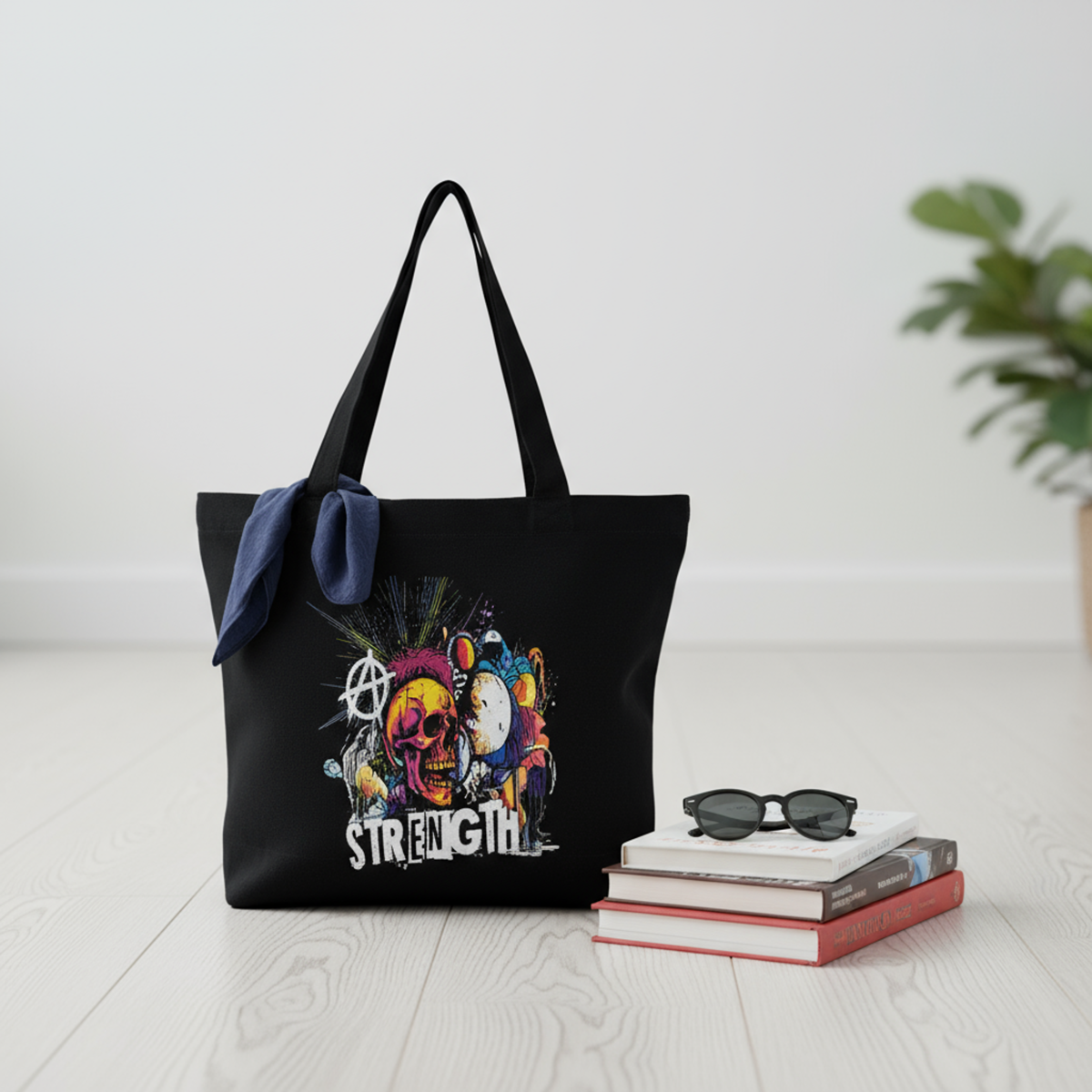 The Strength Zippered Tote Front Design