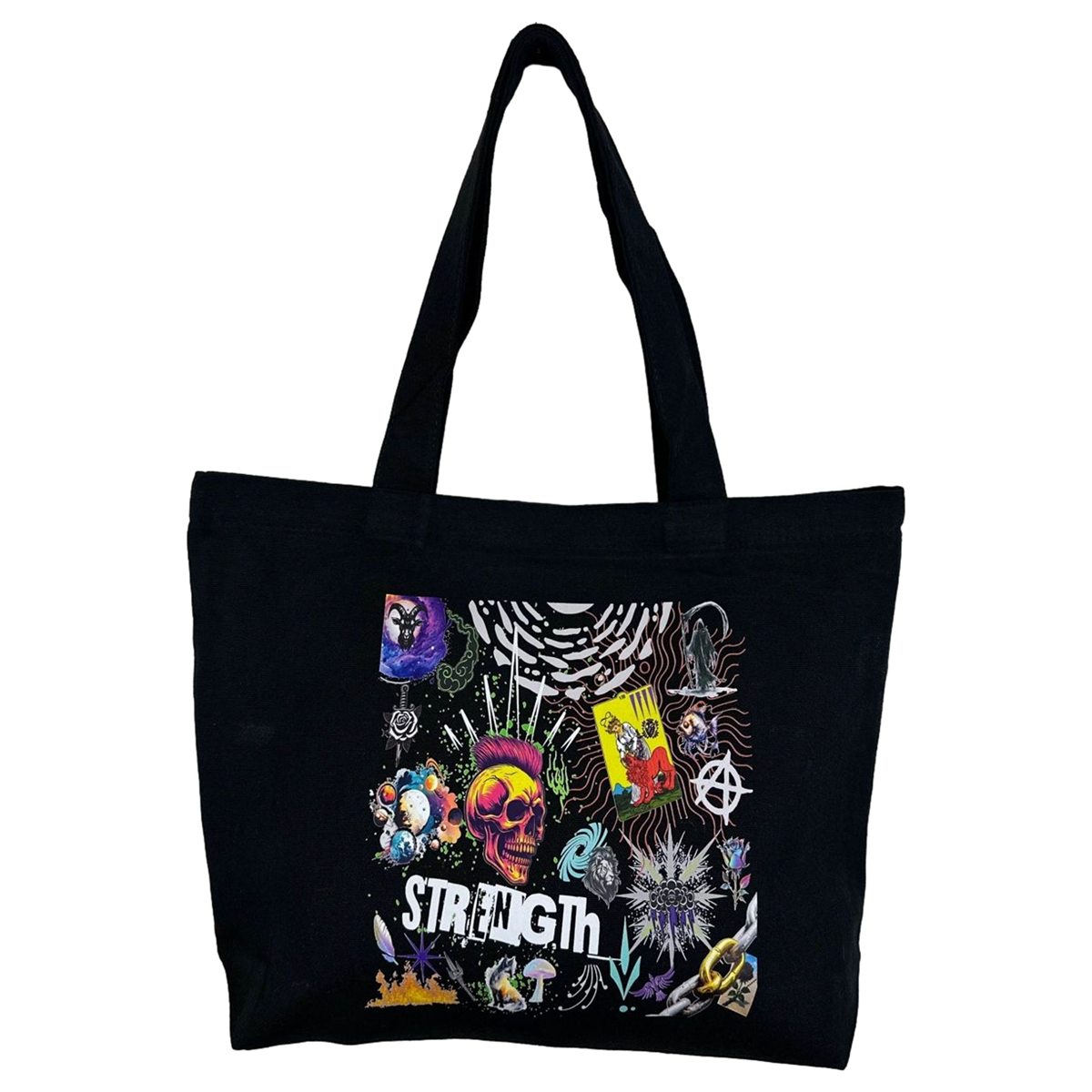 The Strength Zippered Tote Full Design