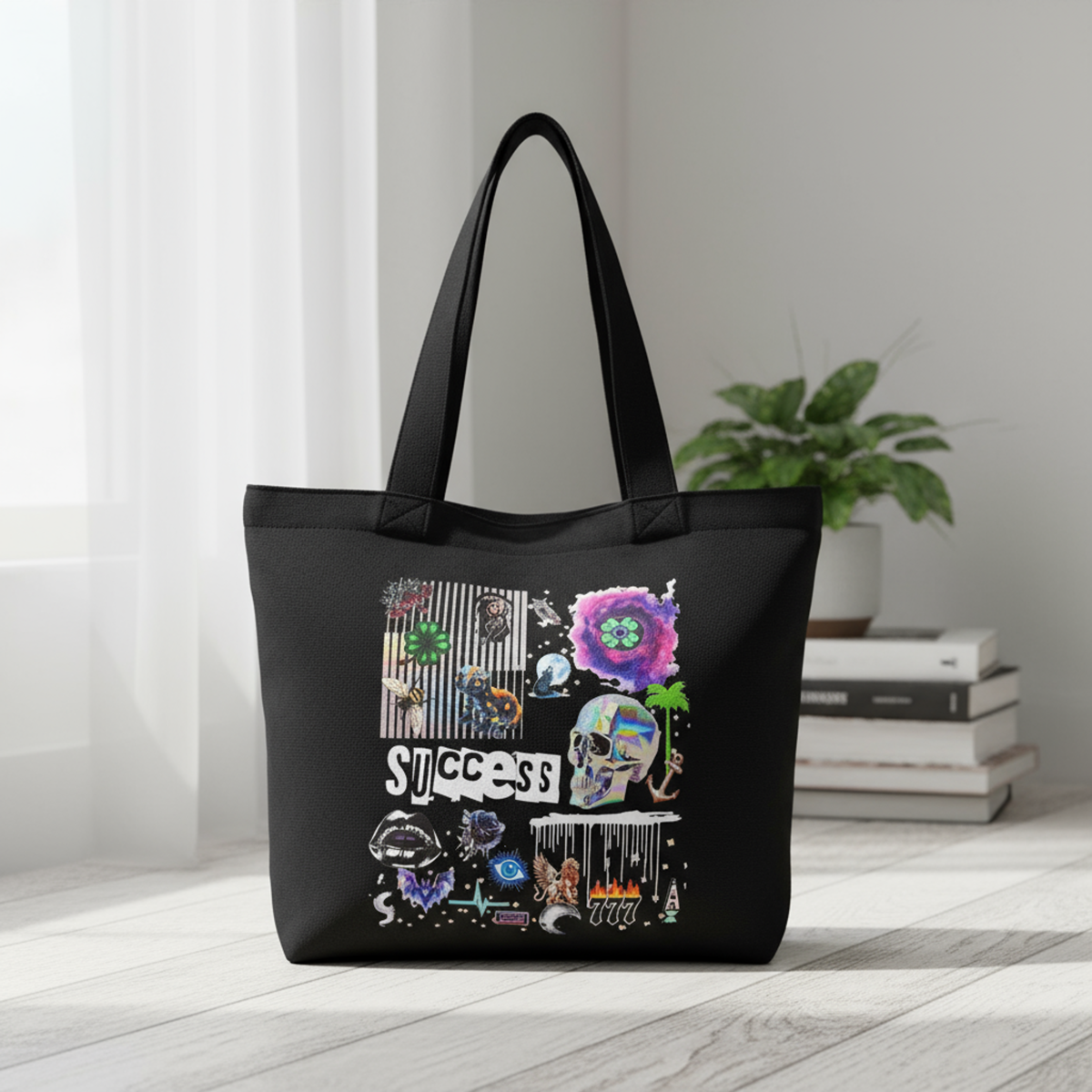 The Success Zippered Tote Full Design
